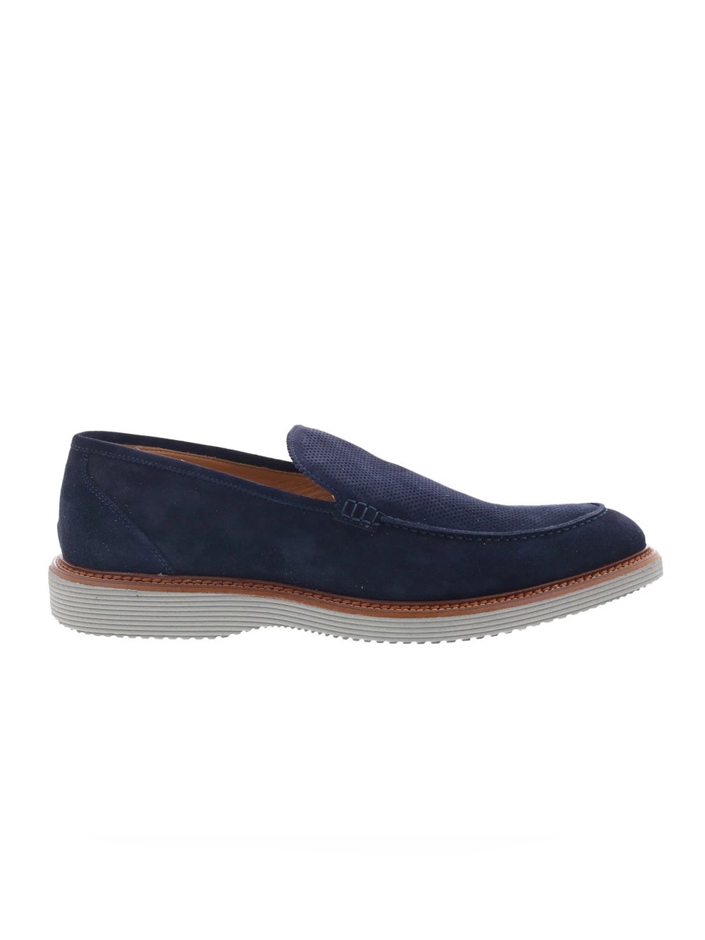 Men’s JOHNSTON & MURPHY Jameson Italian Suede leather navy loafers-Size 10.5